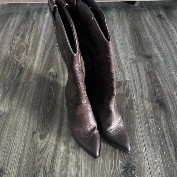 Brown Leather Women's Boots - Picture 3 of 3